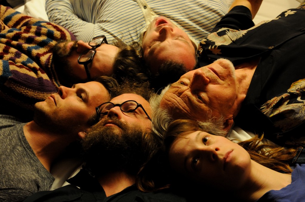 SET DEL FILM "LA GIOVINEZZA" DI PAOLO SORRENTINO. NELLA FOTO HARVEY KEITEL CON CHLOE PIRRIE, MARK GESSNER, NATE DERN, TOM BECKETT E TOM LIPINSKI. FOTO DI GIANNI FIORITO