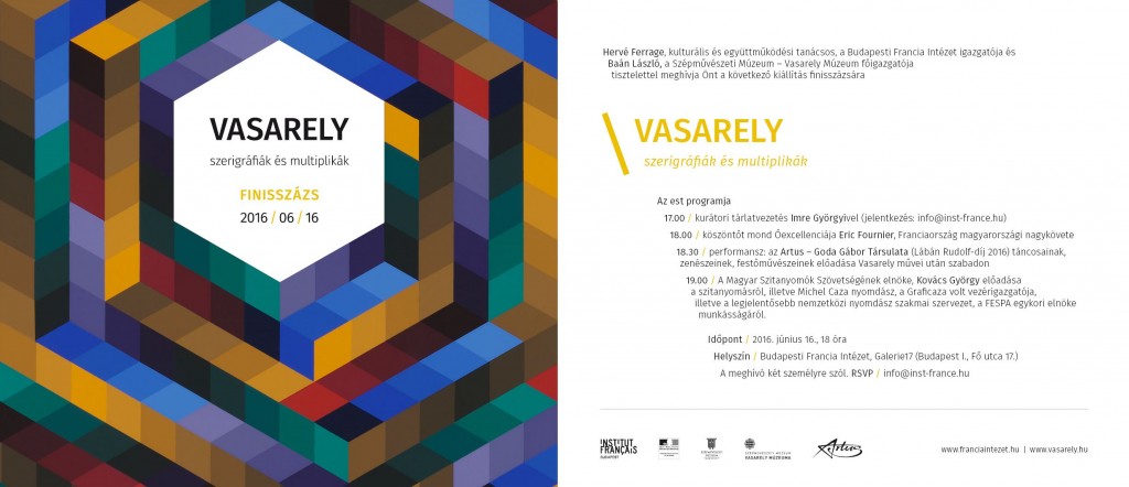 Vasarely finisszázs meghívó